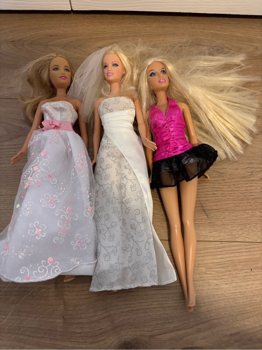 Barbie Doll Lot – 3 Dolls with Dresses